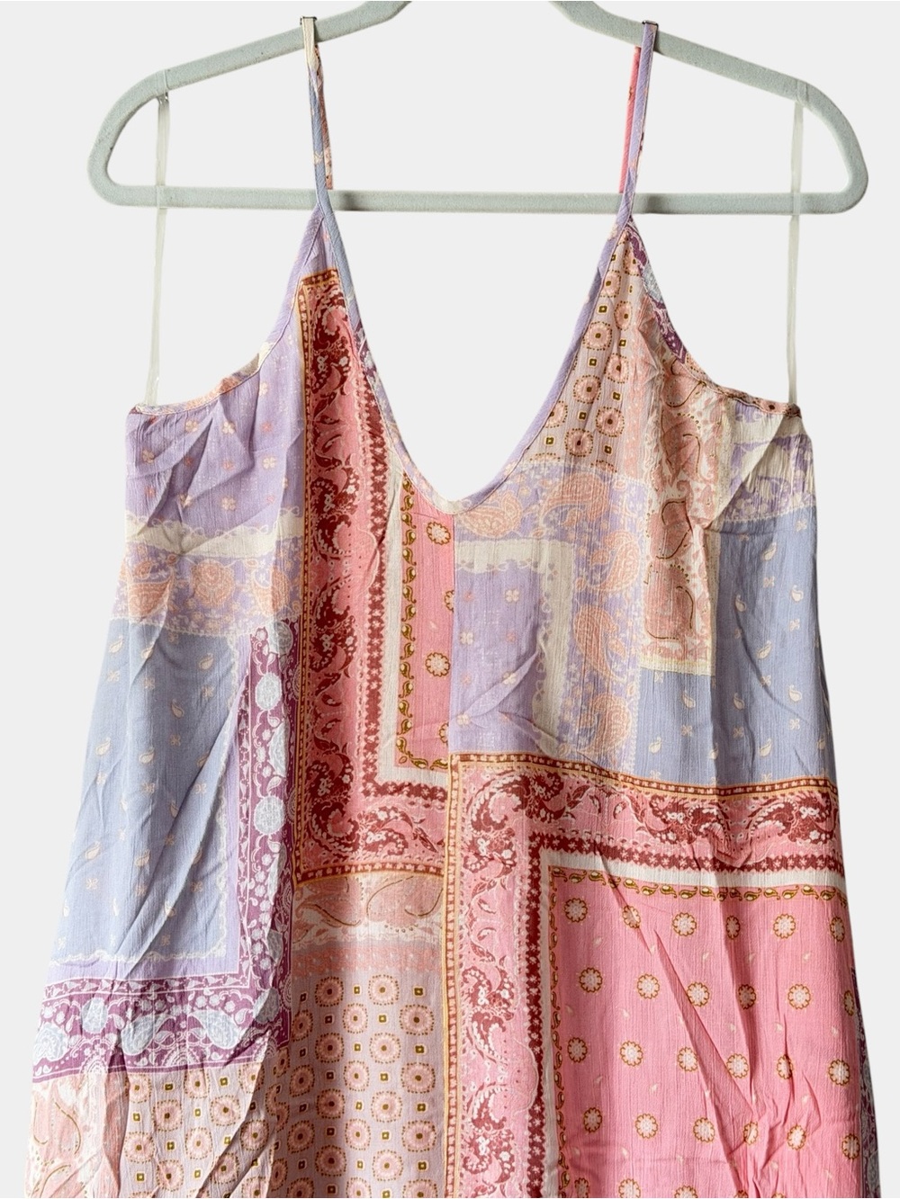 Style Rack Pink & Lavender Patchwork Maxi Slip Dress - Picture 3 of 6